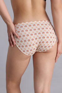 Zivame X Monisha Jaising Low Rise Full Coverage Bikini Panty - Ecru Bouquet Print — thumbnail 3